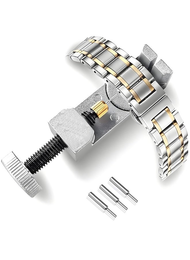 Sanda Wristwatch Strap Adjusting Repair Tool With 3 Replaceable Pins，Durable Metal Watch Link Remover kit .For removing strap links and adjusting watch size - Image 1