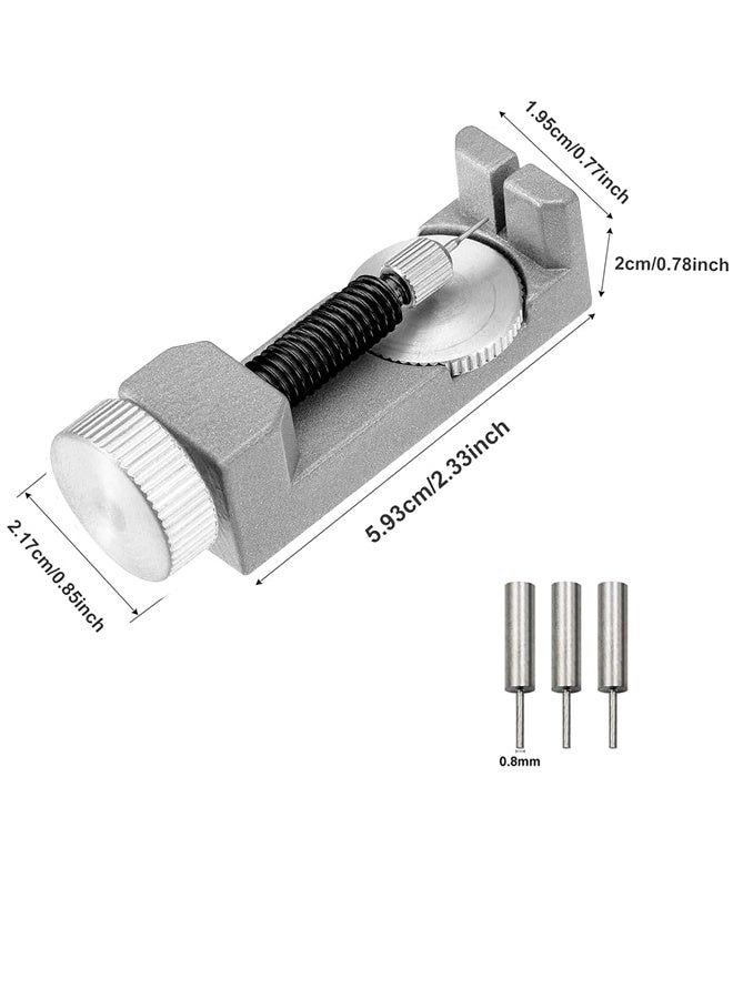 Sanda Wristwatch Strap Adjusting Repair Tool With 3 Replaceable Pins，Durable Metal Watch Link Remover kit .For removing strap links and adjusting watch size - Image 5
