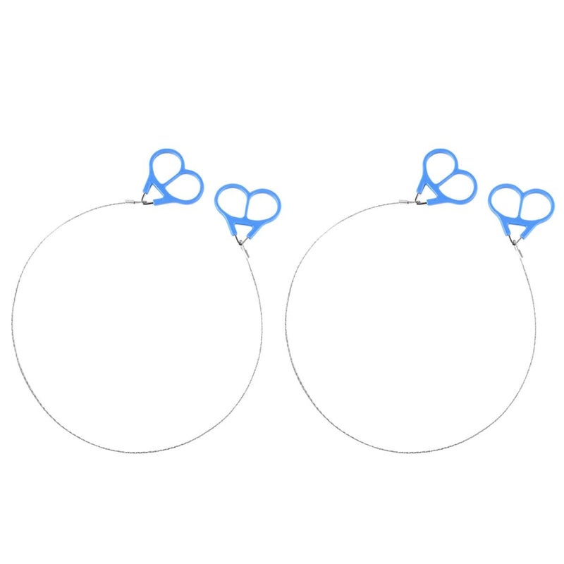 2 Pack Portable Stainless Steel Wire Saw for Camping Hiking Tree Cutting Emergency - Image 2