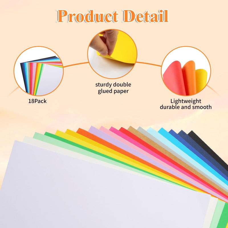 Joyberg 18 Pack Poster Board, 11in x 14in Colorful Poster Boards, Posterboard, Poster Board Paper for Crafts, DIY, Drawing - Image 3