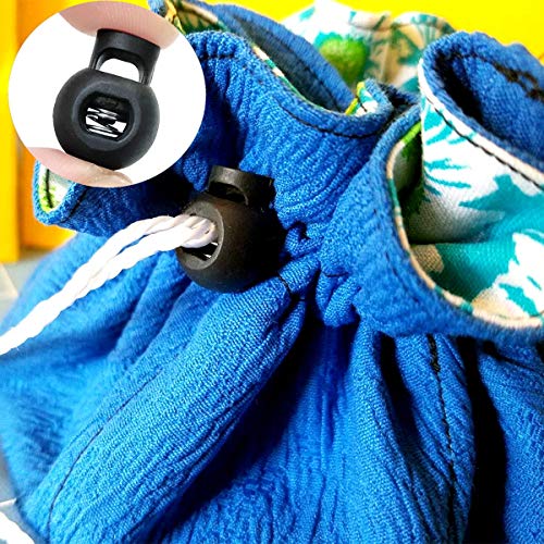 TTSAM 25 PCS Adjustable Ball Cord Lock Round Toggle Stopper Cord Stop Rope Toggle Spring Cord Clips, for Paracord, Drawstrings, Camping, Hiking, Shoelace Replacement, Sports, Backpack, Black - Image 5