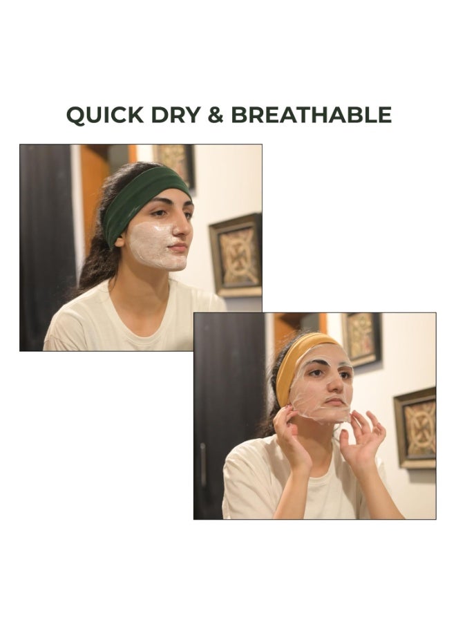 شريط راس عريض للغاية 7 سم سادة قابل للتمدد للجنسين عصابة راس ناعمة لليوجا(روز) - Image 4