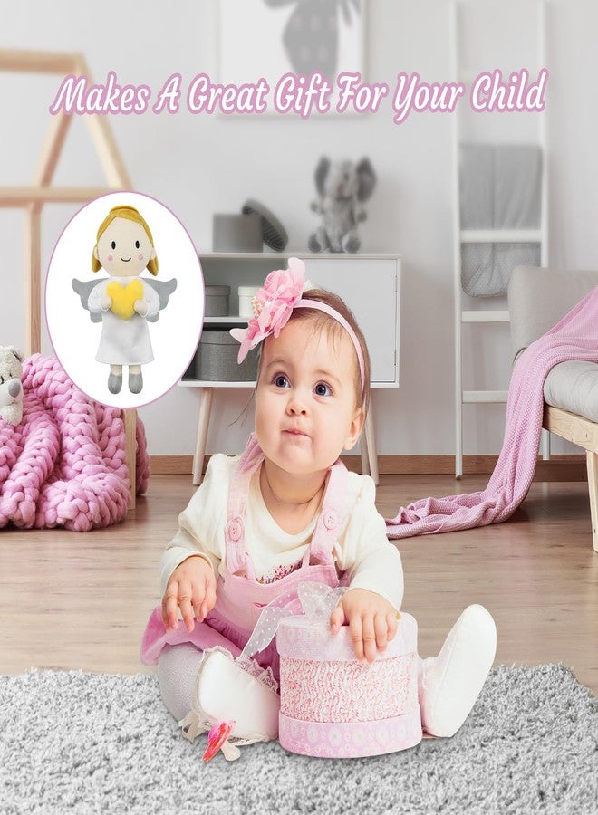 free-space Angel Plush Doll Boy/Girl Baptism Gifts Guardian Angel Doll Toy (Girl) - Image 4