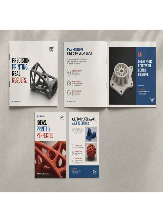 🎉 Business Promotion Combo | Small Brochures (50pcs) + A5 Glossy Flyers (100pcs) | Fast 48-Hour Delivery - Image 2