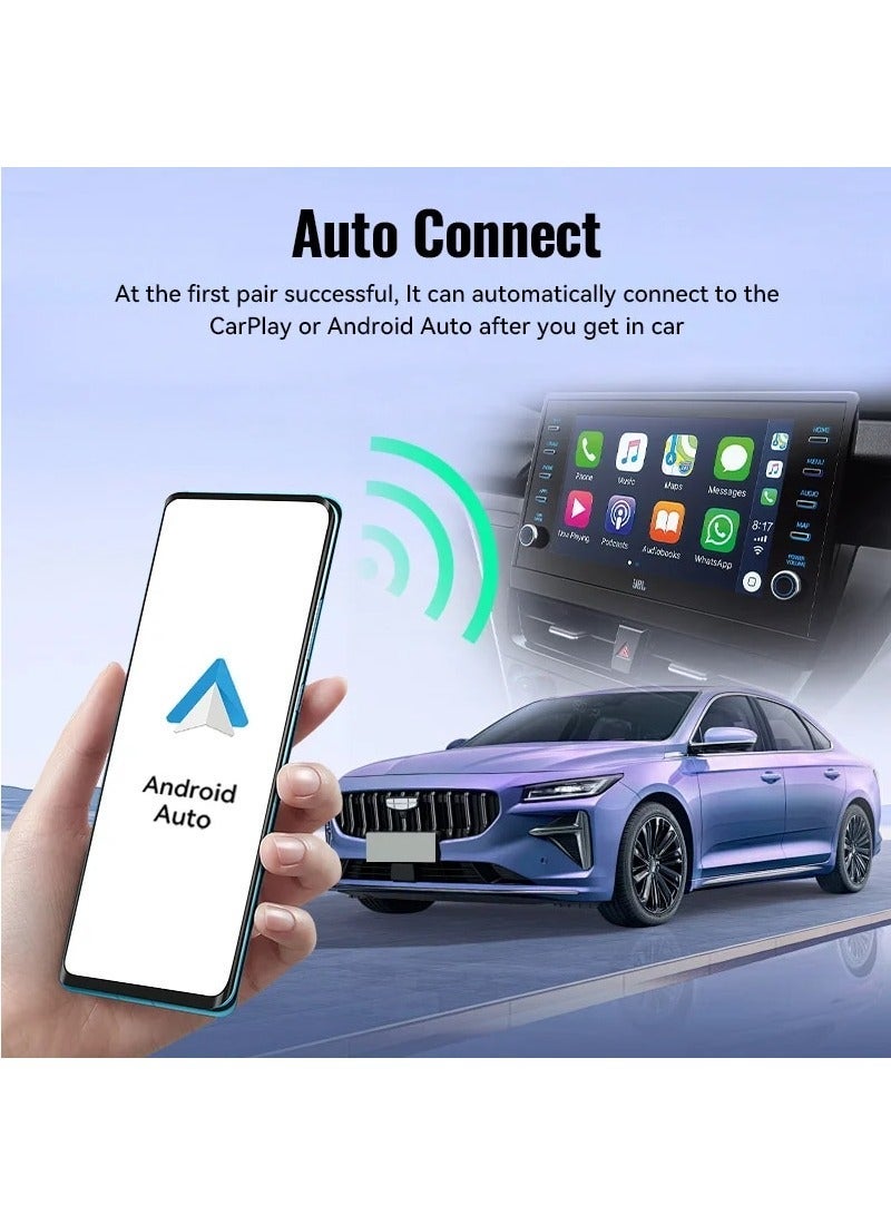 Xuda محول وايرلس XUDA الجديد CarPlay و Android Auto، صندوق ذكي صغير، توصيل وتشغيل، واي فاي، اتصال سريع، عالمي - Image 5