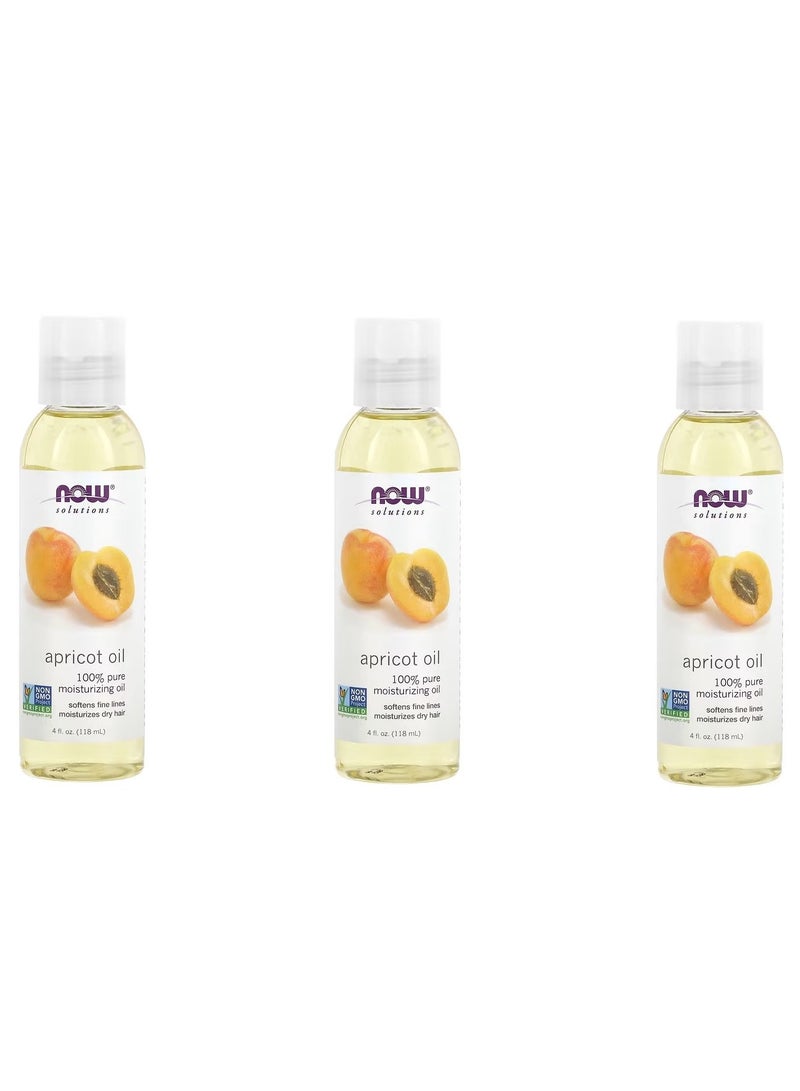 ناو محلول زيت المشمش 4 أونصة سائلة 118 مل من 3عبوات - Image 1