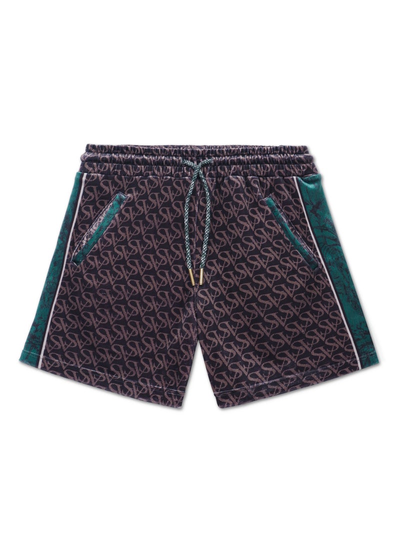 Street Visionaries SV x STV Relaxed Suede Shorts Green  - Image 1