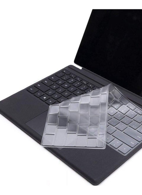 TPU Keyboard Cover for 10.5 inch Microsoft Surface Go 4 & Go 3 & Go 2 & 1(2023 - 2018 Released) Ultra Thin Protectiver Keyboard Skin (Clear)