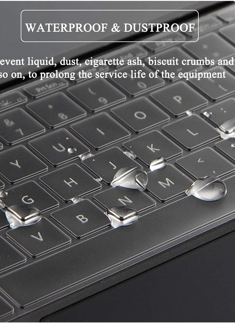 TPU Keyboard Cover for 10.5 inch Microsoft Surface Go 4 & Go 3 & Go 2 & 1(2023 - 2018 Released) Ultra Thin Protectiver Keyboard Skin (Clear)