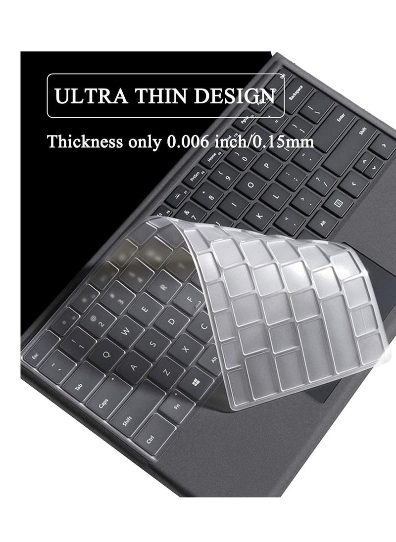 TPU Keyboard Cover for 10.5 inch Microsoft Surface Go 4 & Go 3 & Go 2 & 1(2023 - 2018 Released) Ultra Thin Protectiver Keyboard Skin (Clear)