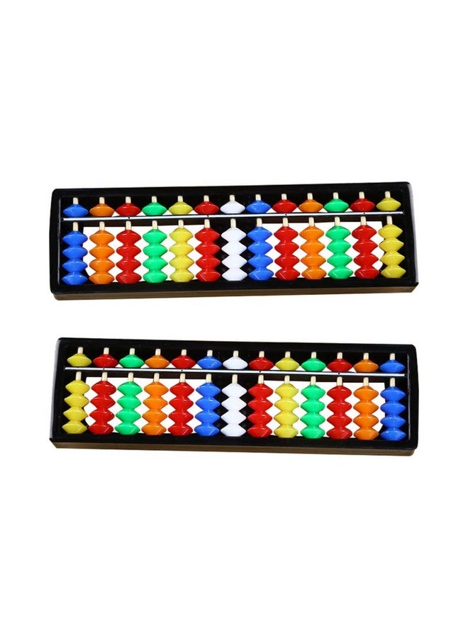 Toyvian 2pcs 13 Digits Rod Abacus Plastic Abacus Toy Calculating Tool Math Teaching for ( Assorted Color ) - Image 1