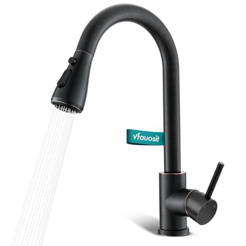 VFAUOSIT Kitchen Faucet, Pot Filler Faucet with Pull Down Sprayer, Wall Mount Kitchen Faucet, Pot Filler for Over Stove in Spot-Free Stainless Steel, Grifo para Fregaderos de Cocina - Image 1