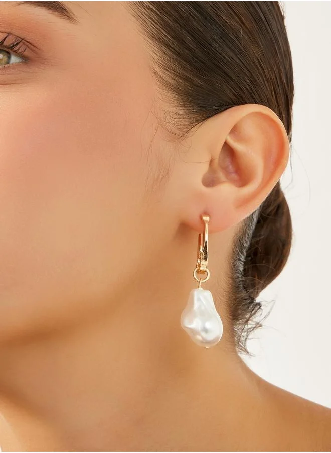 ستايلي Faux Stone Drop Earrings