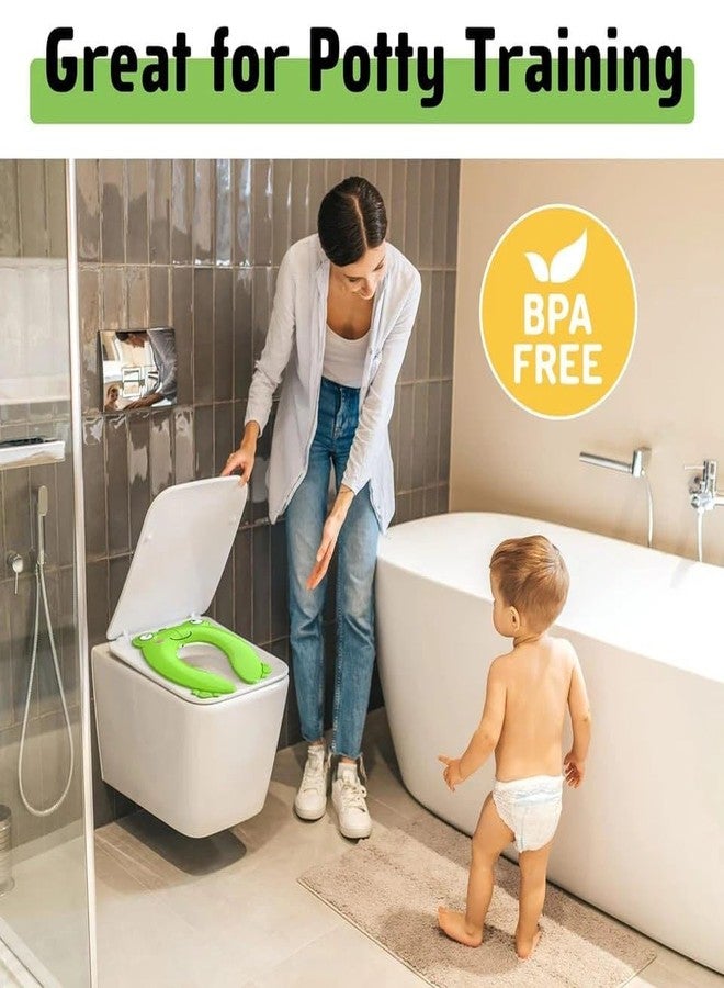 ISTORE Portable Foldable Toddler Potty Seat for Toilet Training | Baby Toilet Trainer Seat 2–5 Years | Non-Slip Anti-Germ Design | Compact Travel Potty Seat with Carry Bag for Boys & Girls - Image 4