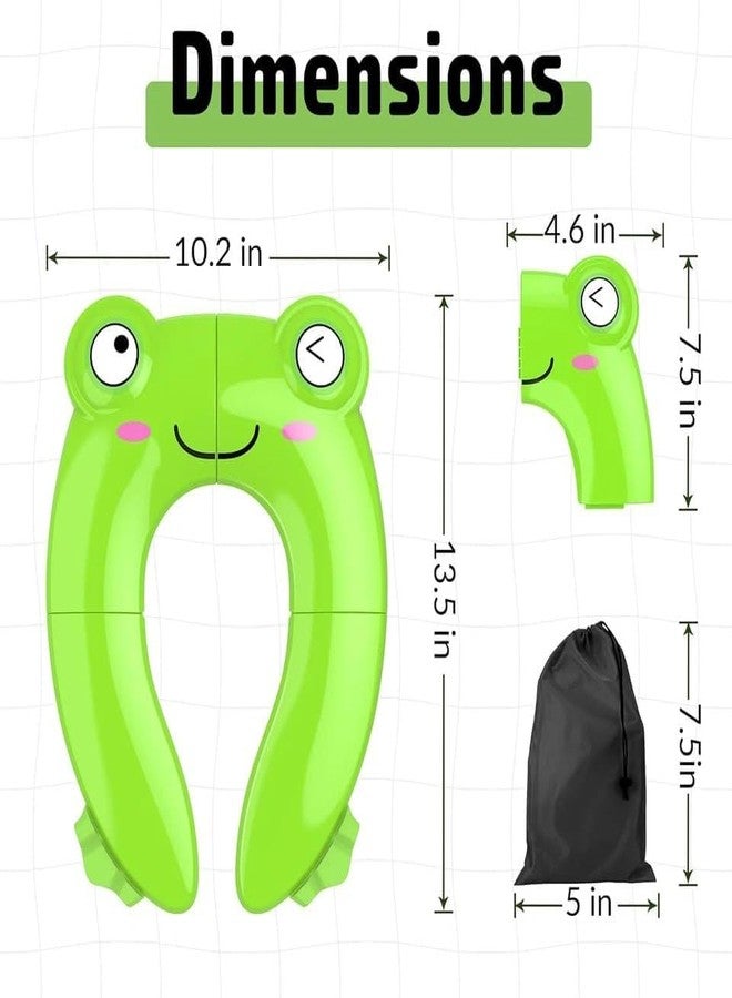 ISTORE Portable Foldable Toddler Potty Seat for Toilet Training | Baby Toilet Trainer Seat 2–5 Years | Non-Slip Anti-Germ Design | Compact Travel Potty Seat with Carry Bag for Boys & Girls - Image 2