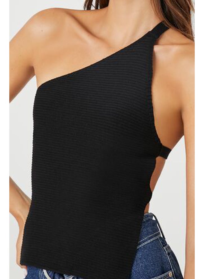 FOREVER 21 بلوزة محبوكة بكتف واحد - Image 5