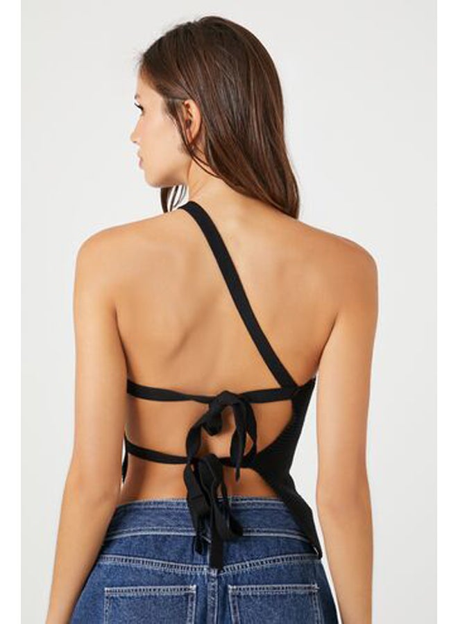 FOREVER 21 بلوزة محبوكة بكتف واحد - Image 3