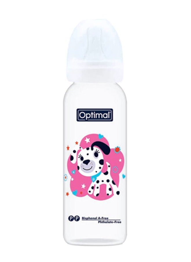 Optimal - زجاجة رضاعة ذات عنق ضيق، 240 مل، لون أبيض - Image 1