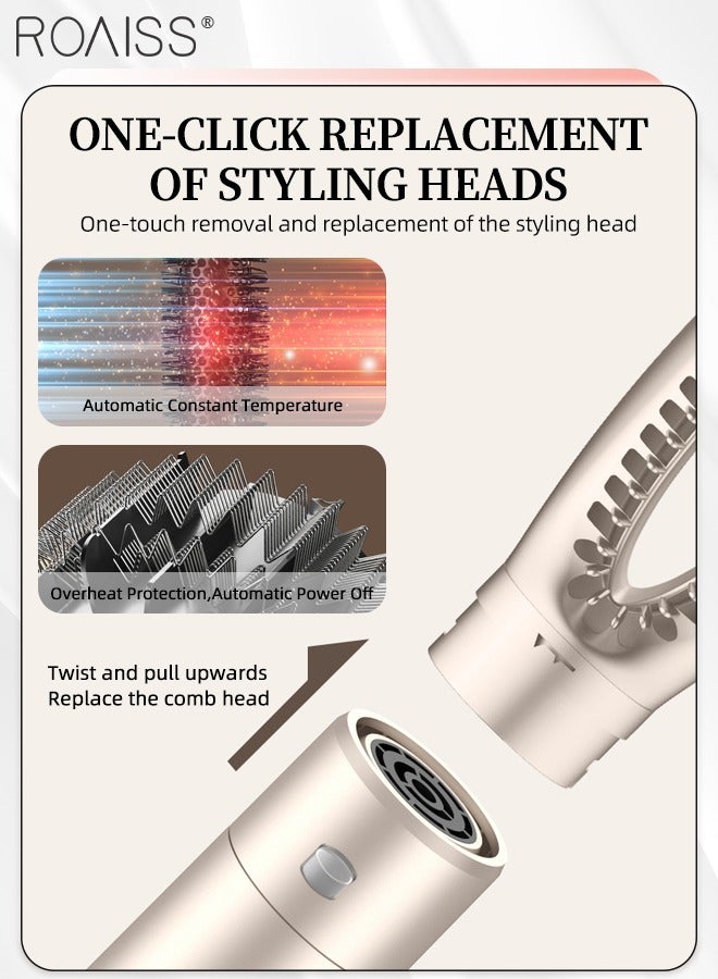 roaiss 5-in-1 Hair Dryer Brush, Negative Ion Hair Care, Multiple Noise Reduction Design, 3-Speed Temperature Adjustment Hair Styling Tool, Suitable for Various Hairstyle - Image 5