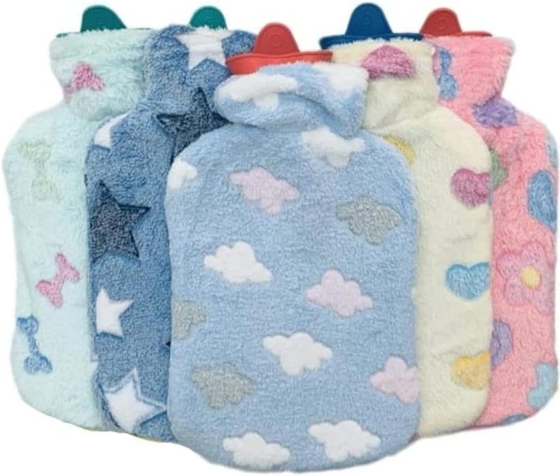 HWB Hot Water Bag-Hot pack for Pain Relief, Hot Water Bottle,Cold and Hot Pack with velvet cover, Hot Water Bottles for Pain and Other Cramps, Menstrual pain Relief Therapy.(Assorted colors) - Image 1