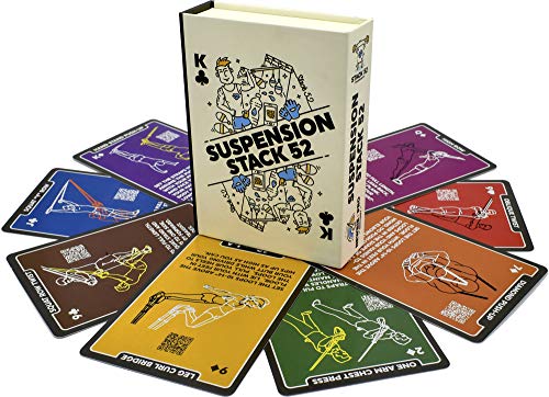 Stack 52 Suspension Exercise Cards Compatible with All Suspension Trainers Suspended Bodyweight Resistance Workout Game Video Instructions Included Fun Home Fitness Program New Deck - Image 1