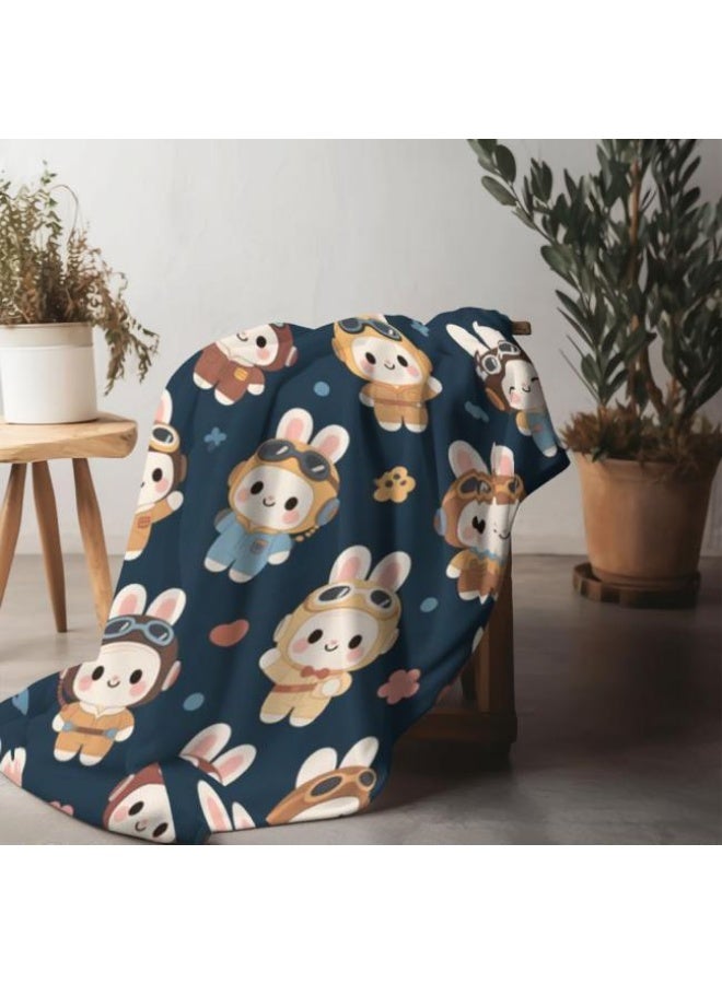 عام بطانية رقيقة من الفانيلا الكرتونية للأطفال والرضع (دافئة ومريحة، ومناسبة للنوم والألعاب) 70 سم * 100 سم - Image 1