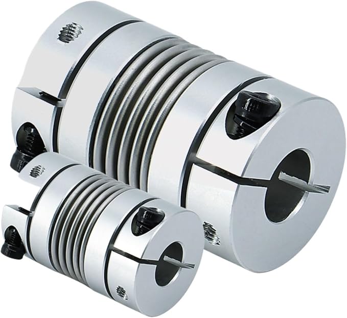 5x12 Flexible Bellows Coupling Aluminum Alloy Encoder Servo Motor Spring Elastic Coupling - Image 1