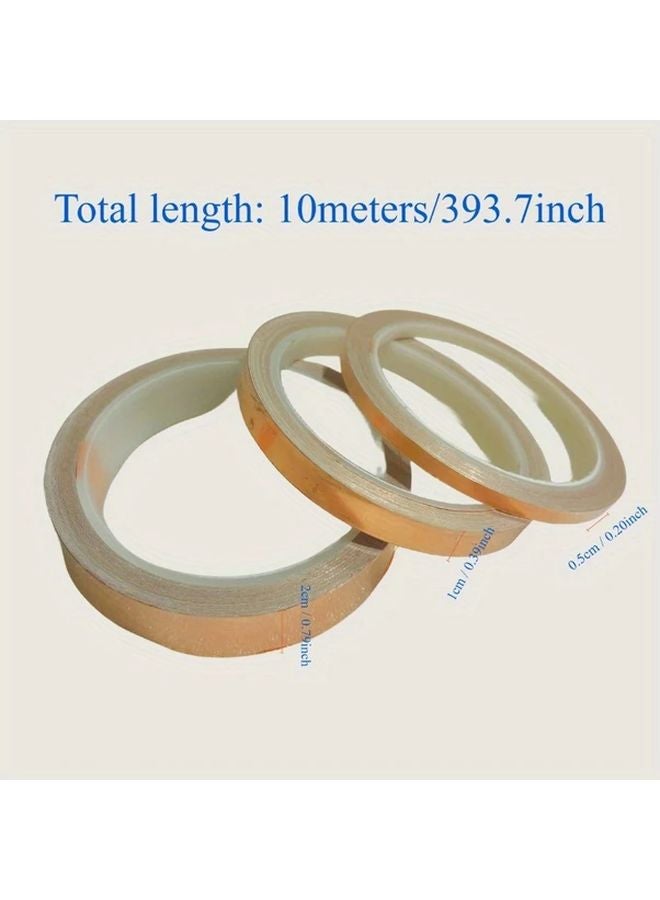Rose Golden Copper Foil Tape 0.78in Single Sided Conductive Self Adhesive EMI Shielding Heat Resistant - Image 3
