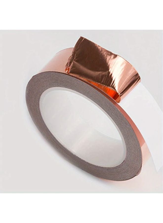 Rose Golden Copper Foil Tape 0.78in Single Sided Conductive Self Adhesive EMI Shielding Heat Resistant - Image 2