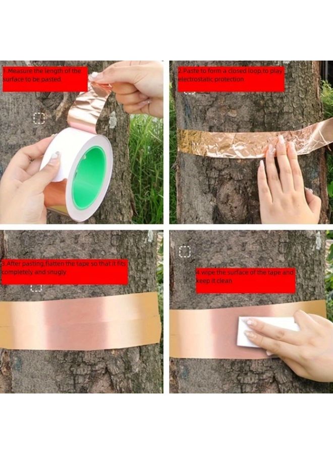 Rose Golden Copper Foil Tape 0.78in Single Sided Conductive Self Adhesive EMI Shielding Heat Resistant - Image 5