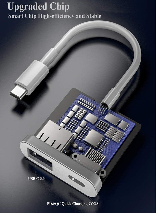 Azddur محول USB C OTG مع طاقة، 2 في 1 USB C إلى USB أنثوي مع محول شحن PD بقوة 60 واط متوافق مع iPhone 15/15Pro، iPad Pro، Galaxy S24/S23/S22/S21، Pixel 8/7/6، Google Chromecast مع Google TV - Image 5