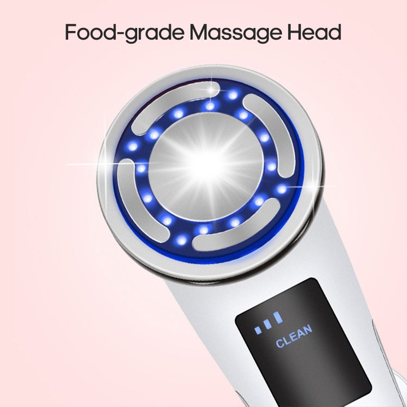 Hot & Cold Pulse Beauty Device with Base High-frequency Vibration Clean Absorb Colorful Light EMS Micro-current Pulse Beauty Instrument - Image 4