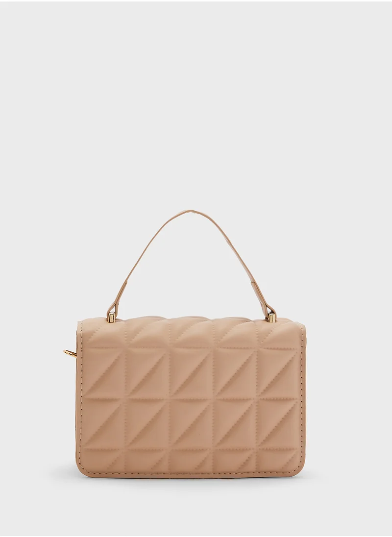 ايلا Quilted  Satchel  Bag With Wallet