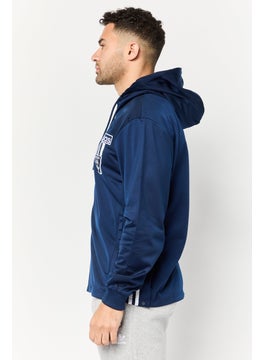 adidas Originals Men Sportswear Fit Long Sleeve Outdoor Full Zip Hoodie, Navy  - Image 2
