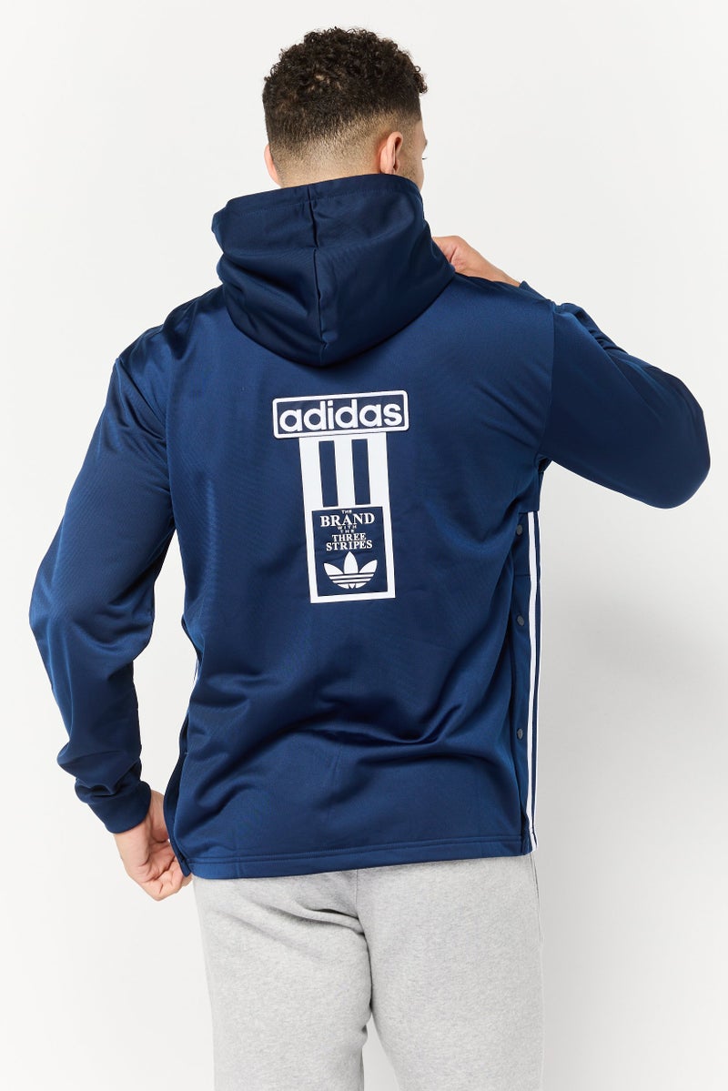 adidas Originals Men Sportswear Fit Long Sleeve Outdoor Full Zip Hoodie, Navy  - Image 4