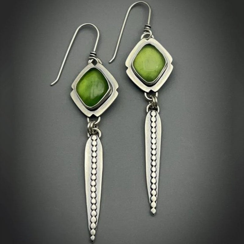 Cross-border retro geometric spiral personality earrings European and American tribal style earrings women jewelry factory direct  sales - Image 3