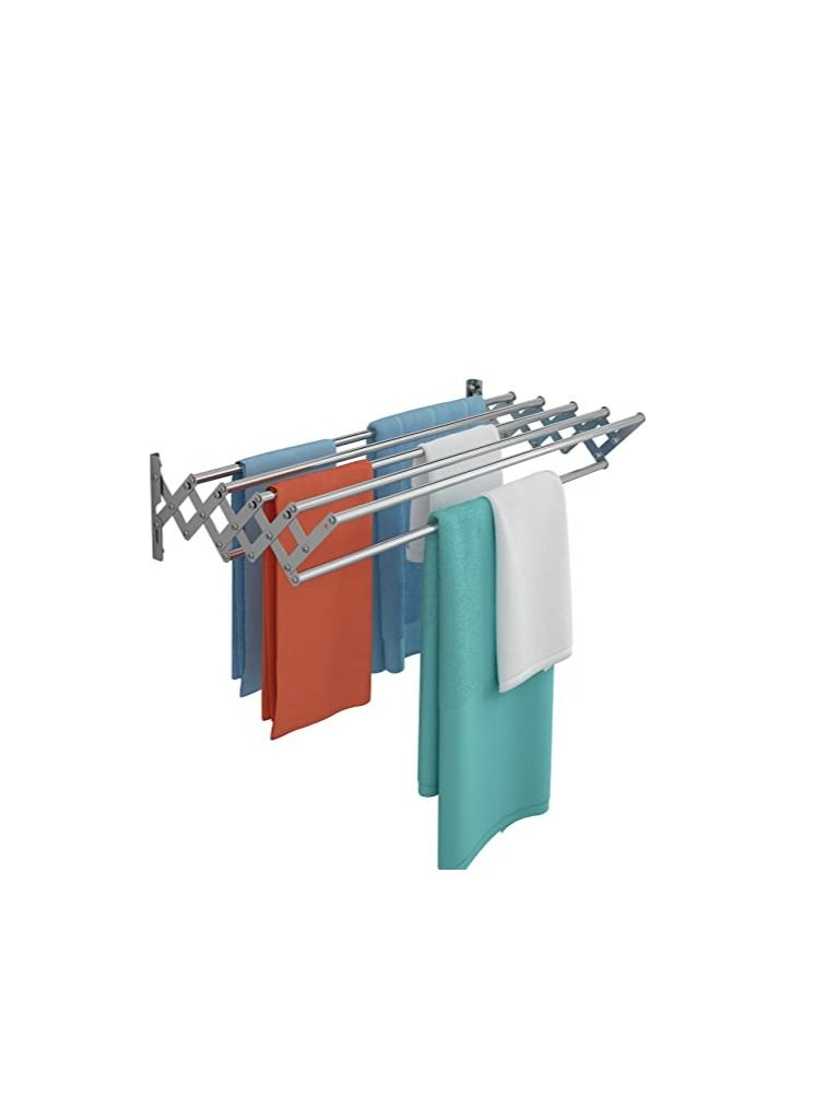 Towel Holder Wall Mounted Bathroom Shelf Thicken Towel Rack Punch Rustproof Folding Stainless Steel Retractable Drying  150cm - Image 3