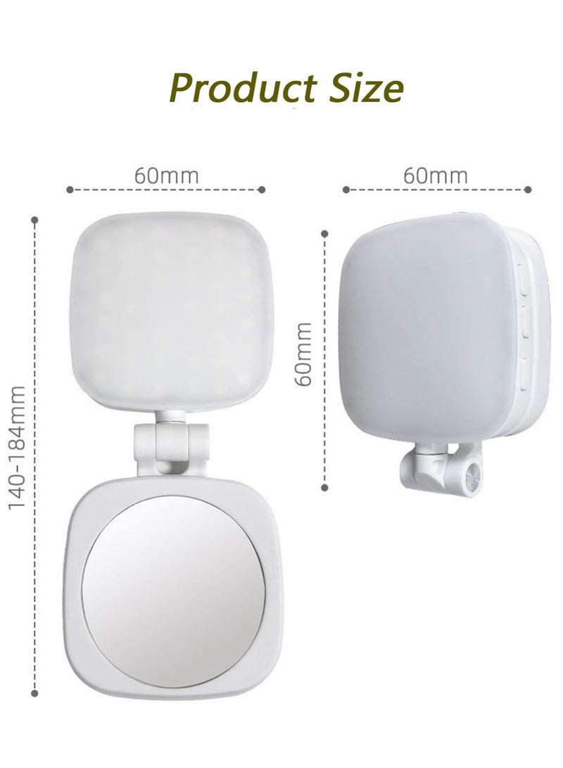 Magnetic Phone Light with Mirror, Portable Pocket LED Selfie Fill Light, Rechargeable Foldable Mini Light for Selfie, Live Streaming, Makeup, Vlog, Photography, Video Recording - Image 2