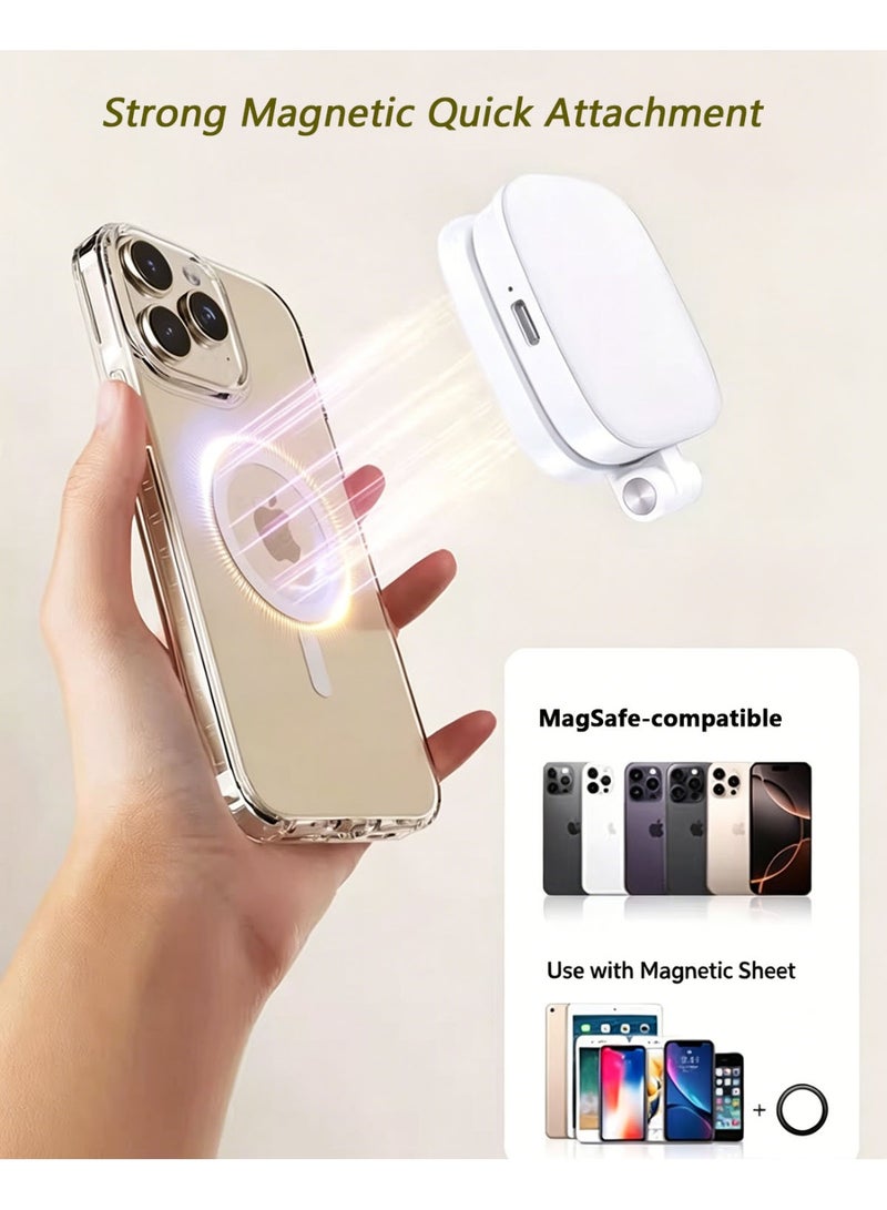 Magnetic Phone Light with Mirror, Portable Pocket LED Selfie Fill Light, Rechargeable Foldable Mini Light for Selfie, Live Streaming, Makeup, Vlog, Photography, Video Recording - Image 3