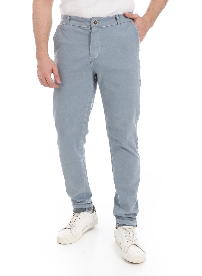 Andora Plain Gabardine Fit Trousers _ Ash Grey - Image 1