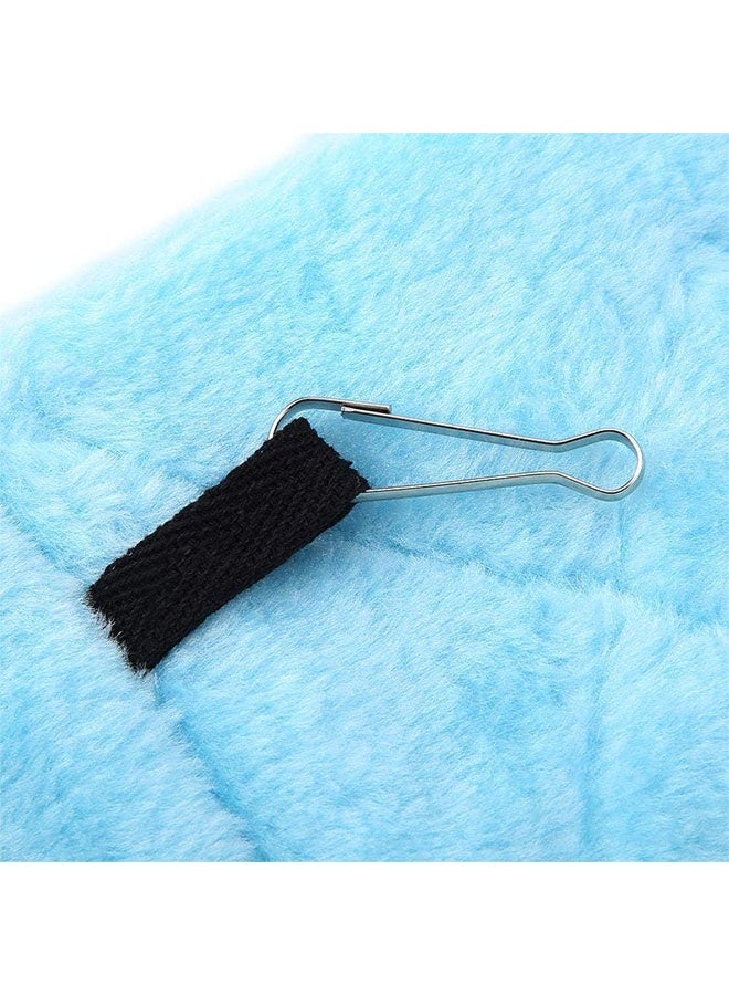 Peony Parrot Hammock Bird Nest，Warm Soft Plush Hammock Hanging Cage Tent for Birds Parrot Winter Warm Bed Pet Toy Pouch Cotton Bed (S- Blue) (1) - Image 5