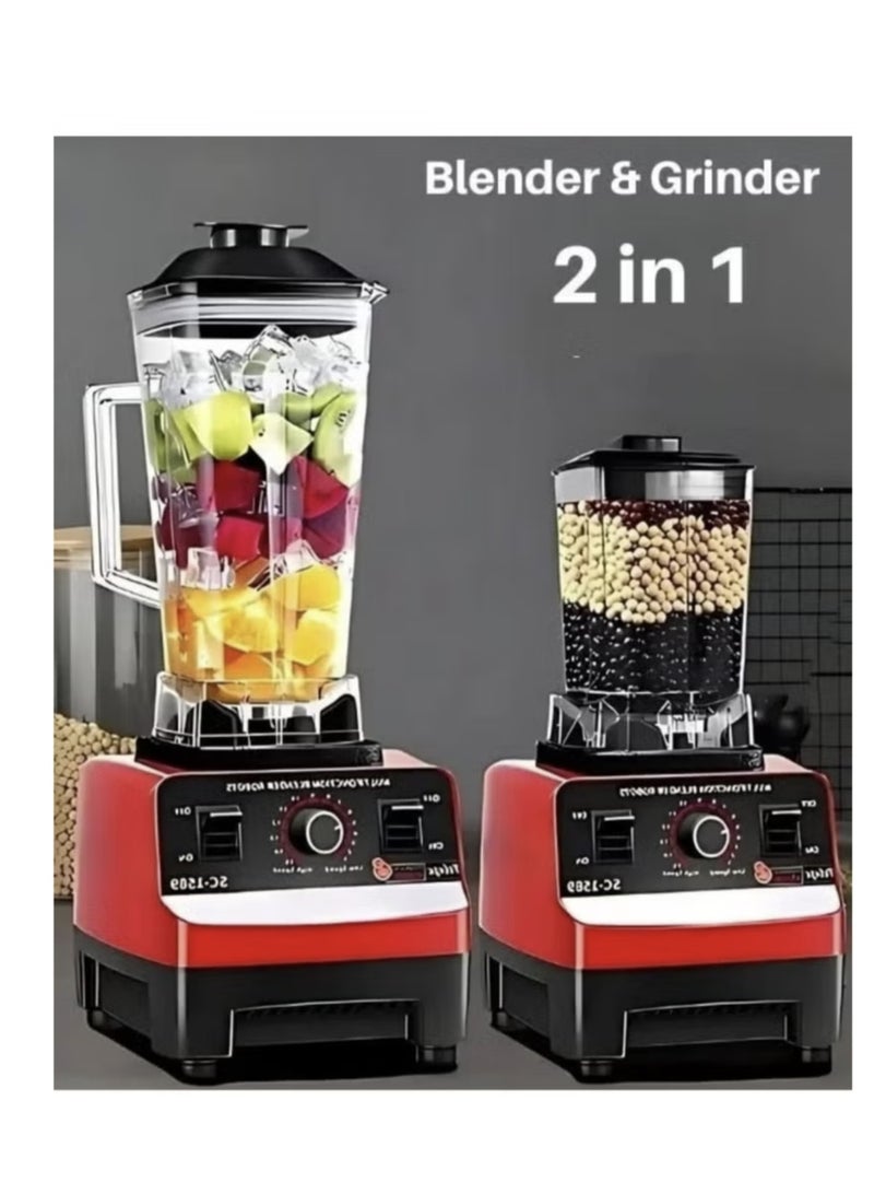Seven CREST Professional 2 in 1 Unbreakable Jug Electric Blender – High-Power Stainless Steel Blades for Smoothies, Juices & Food Preparation - Image 1