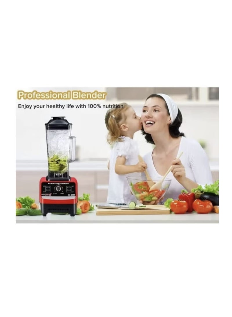 Seven CREST Professional 2 in 1 Unbreakable Jug Electric Blender – High-Power Stainless Steel Blades for Smoothies, Juices & Food Preparation - Image 4