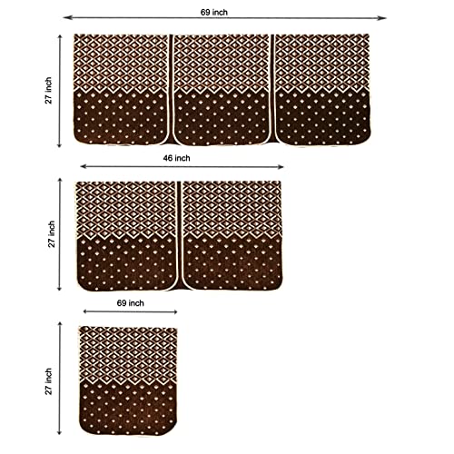 Dazzling DECOR Velvet L Shape Sofa Covers Set with 5 Cushion Covers- 7 Seater Sofa Slip Protector Covers for Living Room Decor-Heavy Fabric Slip Protector Protector for Long Couch Brown_1248 - Image 3
