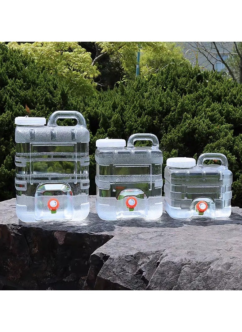 Generic - 12 Liter Camping Water Storage Container with Tap,  Portable Water Dispenser Can for Outdoor - Transparent - Image 1