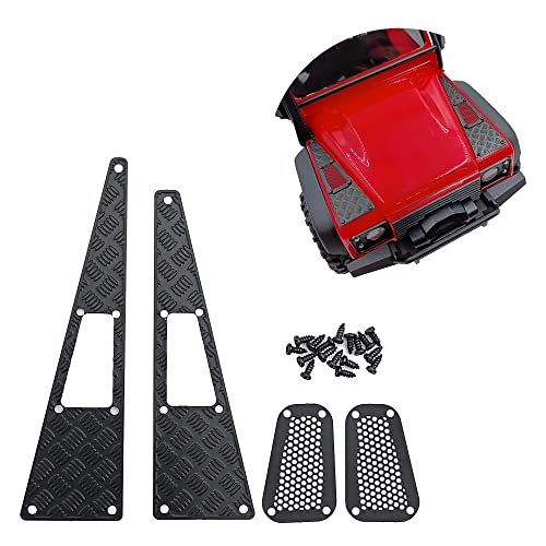 Zolikar RC Metal Engine Cover Hood Side Skid Plate Decorative Trim Panel Set for TRX4M Upgrades Defender 118 Scale RC Crawler Car Accessories - Image 1