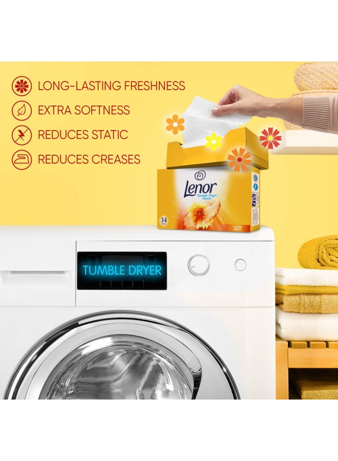 Lenor Tumble Dryer Sheets 34 Sheets Summer Breeze - Image 2
