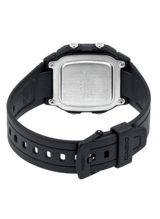 ساعة يد رقمية كوارتز بسوار من الراتينج طراز W-800H-1AVDF - 37 مم - لون أسود أولاد - view 2