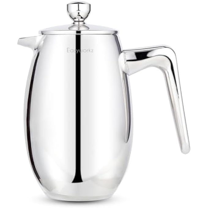 EASYWORKZ Nando French Press 350Ml Double Wall Insulated Thermal Coffee Maker304 Stainless Steel Cafetiere - Image 1