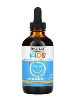 BIORAY Kids NDF Calm Naturopathic Herbal Drops Vanilla 4 fl oz 118 ml  - Image 1
